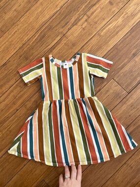 Little & Lively striped colourful dress